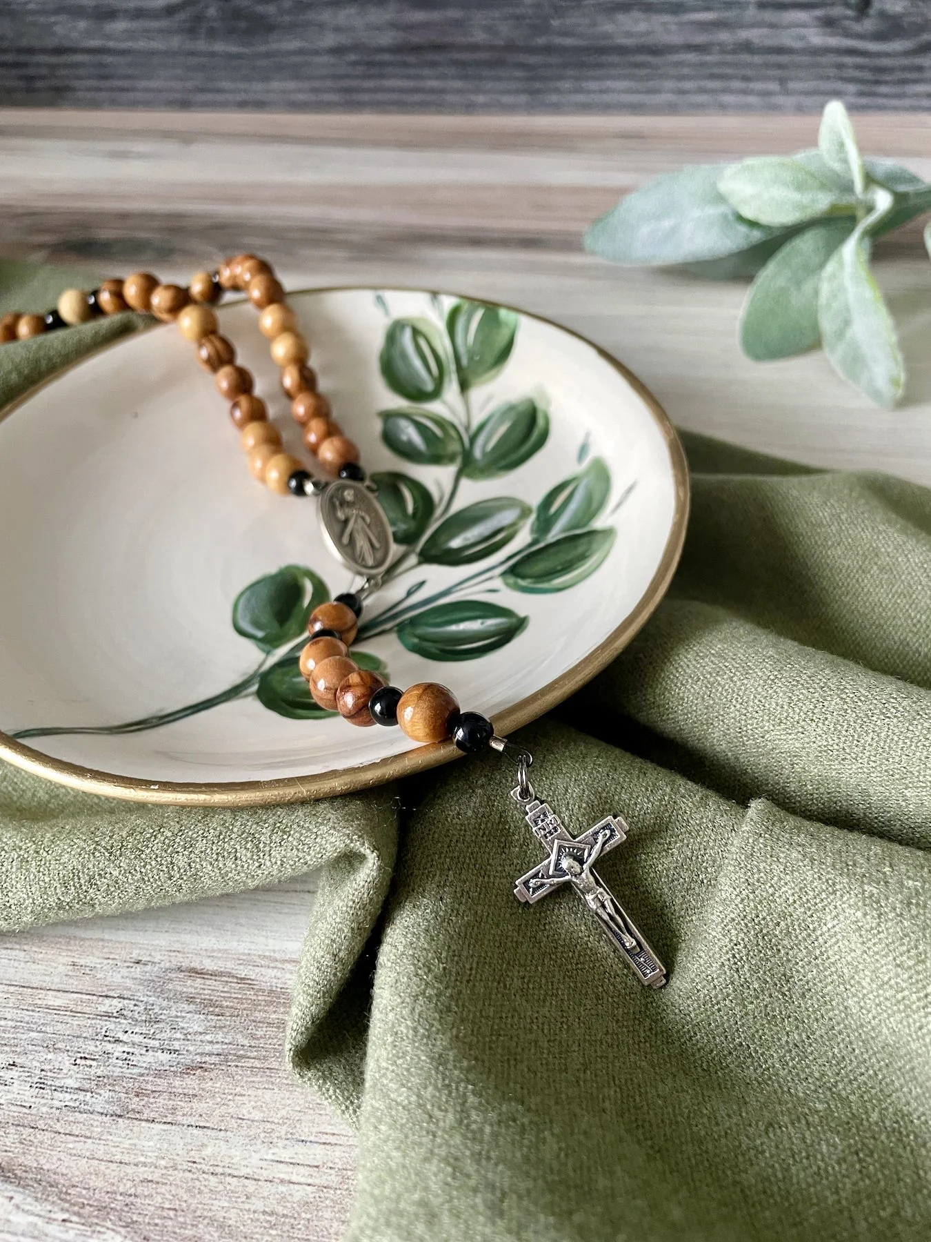 Holy Family Olive Wood Rosary | Covenant Co.